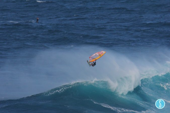 Aerialing off Jaws